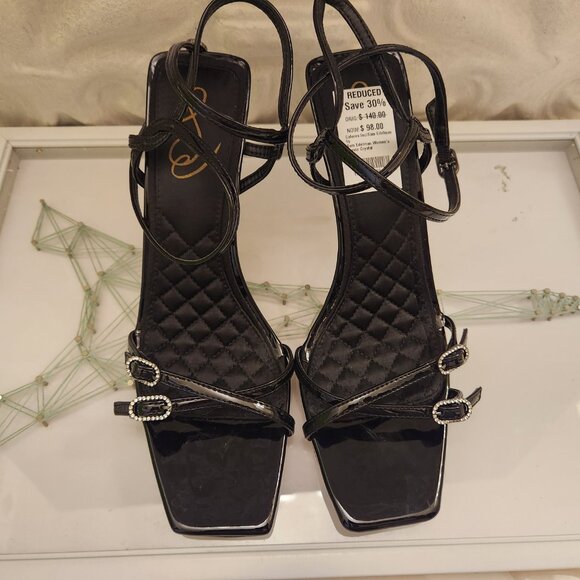 Sam Edelman "Trevin" Black Heeled Sandals. NIB. Size 9.5. Customer Return. - Picture 4 of 15
